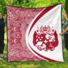 Tonga Coat Of Arms Polynesian Premium Quilt  Circle Style  08 J2  Quilt